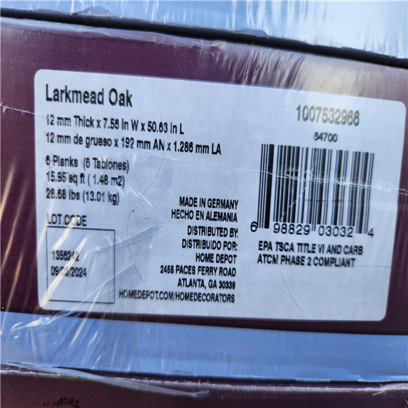 Phoenix Location Home Decorators Collection Larkmead Oak 12mm T x 7.56 in. W Waterproof Laminate Wood Flooring (398 sq. ft 25 Cases)