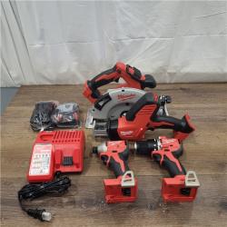 LIKE NEW! M18 18-Volt Lithium-Ion Brushless Cordless Combo Kit (4-Tool) with 2-Batteries, 1-Charger and Tool Bag