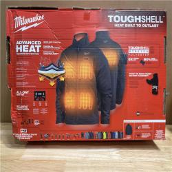 NEW! - Milwaukee Men's 3X-Large M12 12V Lithium-Ion Cordless TOUGHSHELL Black Heated Jacket Kit with (1) 3.0 Ah Battery and Charger