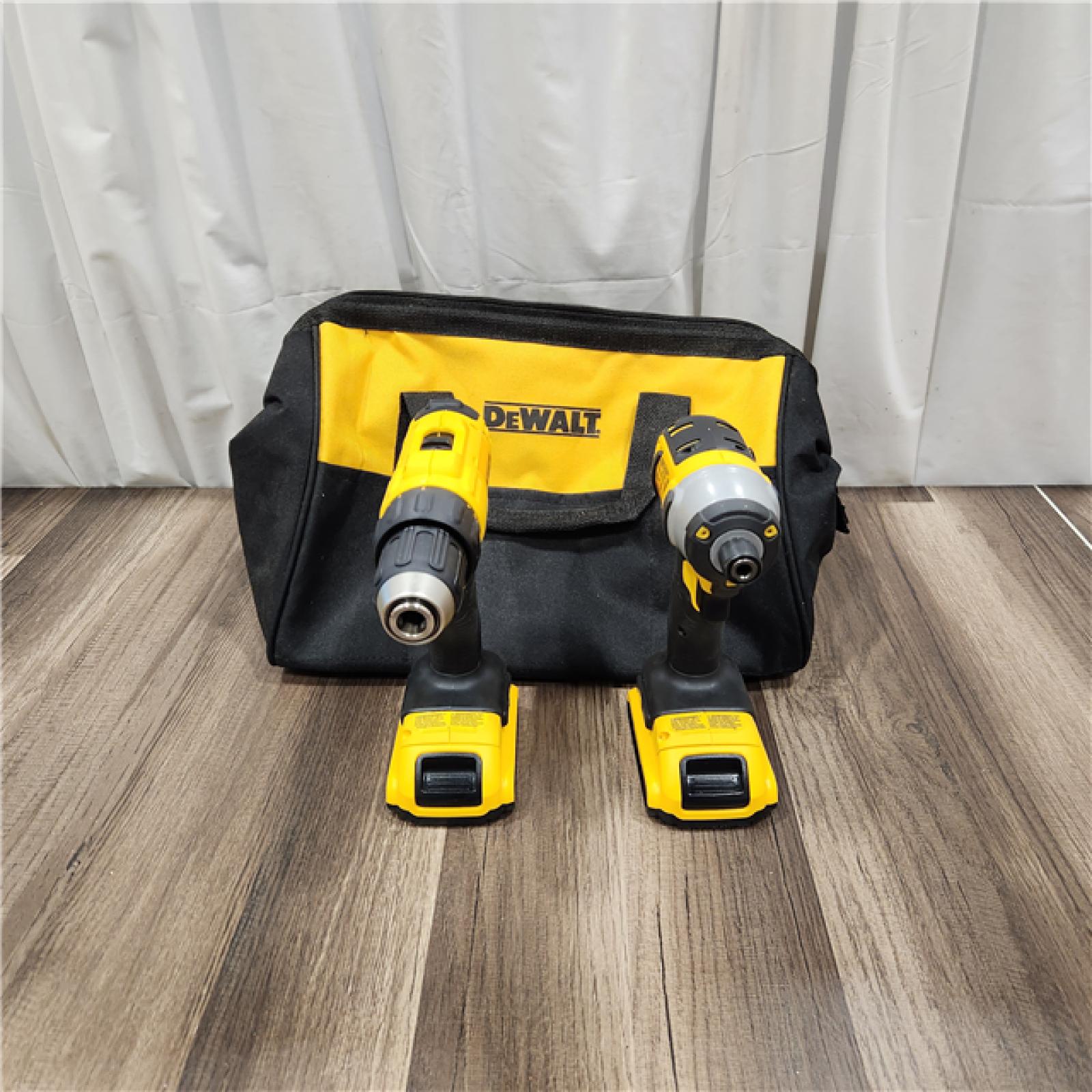 AS IS DEWALT 20V MAX XR Hammer Drill and ATOMIC Impact Driver 2 Tool Cordless Combo Kit with (2) 4.0Ah Batteries, Charger, and Bag