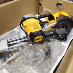 AS-IS DEWALT 15 Amp Corded 12 in. Double Bevel Sliding Compound Miter Saw with XPS Technology, Blade Wrench and Material Clamp