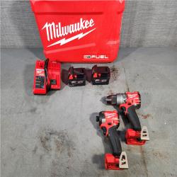 HOUSTON LOCATION - AS-IS (APPEARS LIKE NEW) Milwaukee M18 FUEL 18V Lithium-Ion Brushless Cordless Hammer Drill and Impact Driver Combo Kit (2-Tool) with 2 Batteries