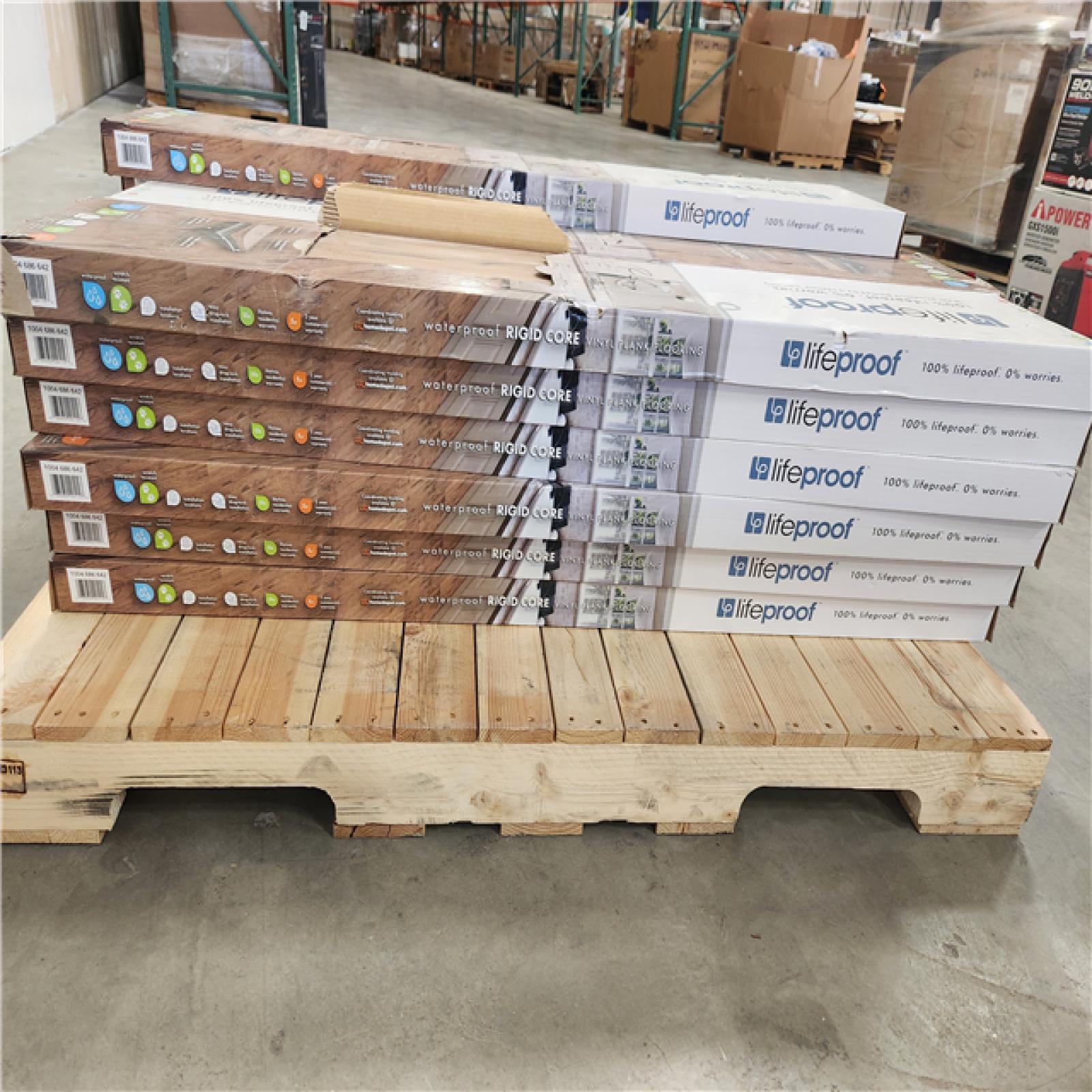 Phoenix Location Pallet of Lifeproof Heirloom Pine 6 MIL x 8.7 in. W x 48 in. L Click Lock Waterproof Luxury Vinyl Plank Flooring (20.06 sqft/case)(19 Cases)