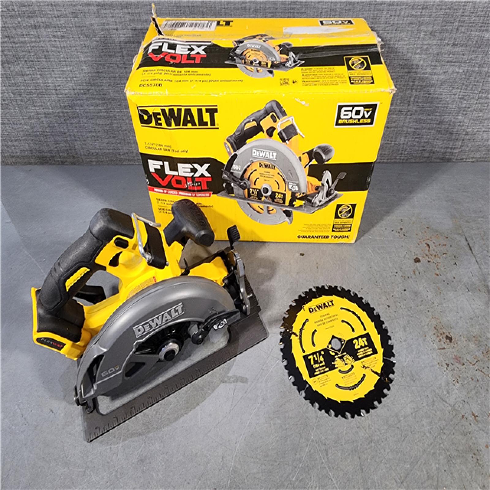 HOUSTON LOCATION - AS-IS DeWALT Flexvolt Max 7-1/4  60V Brushless Circular Saw DCS578B