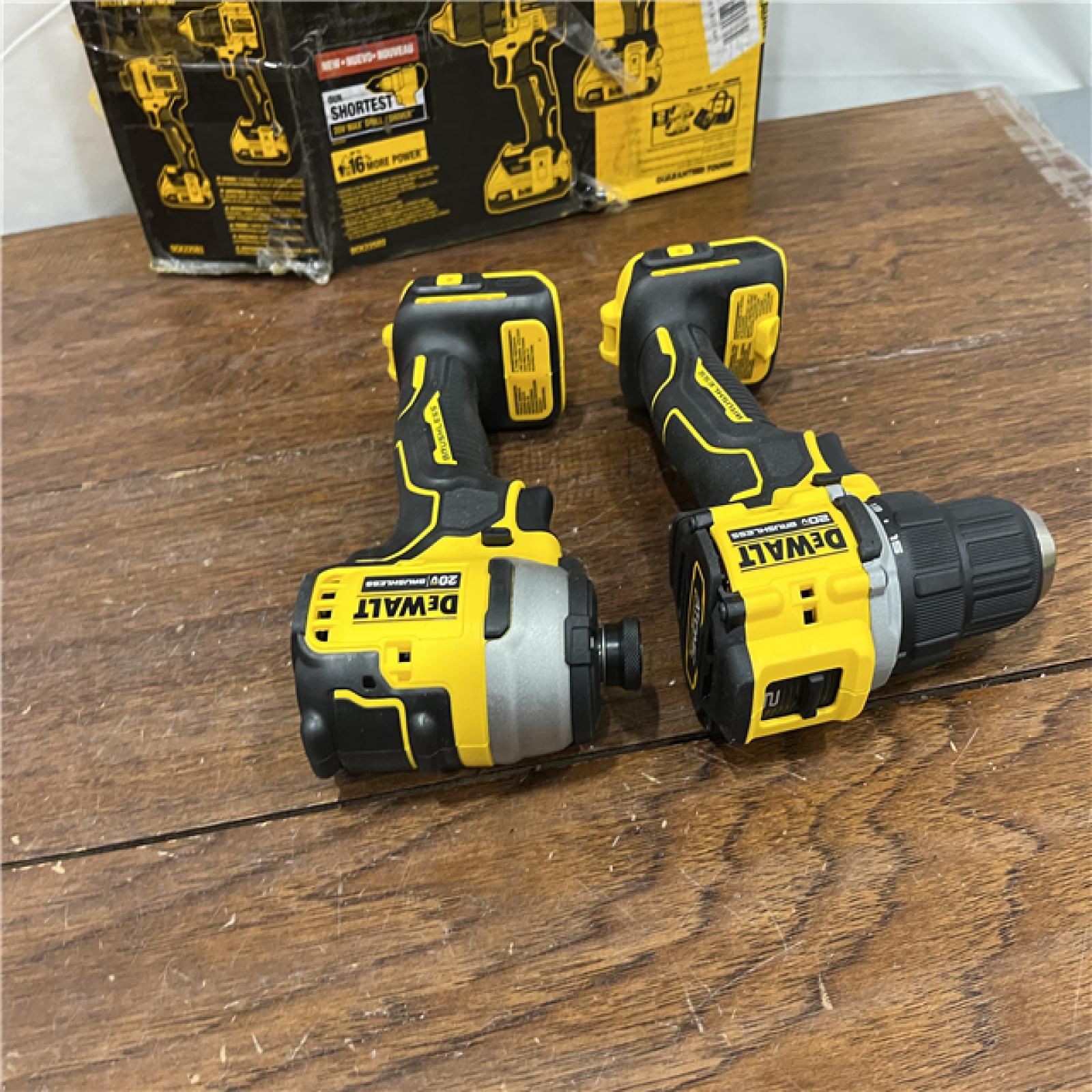 AS-ISDewalt DCK225D2 20V MAX ATOMIC Brushless Compact Lithium-Ion 1/2 in. Cordless Drill Driver and 1/4 in. Impact Driver Combo Kit with 2 Batteries 2 Ah