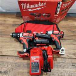 AS-IS Milwaukee M18 18V Cordless Brushed 2 Tool Drill/Driver and Impact Driver Kit