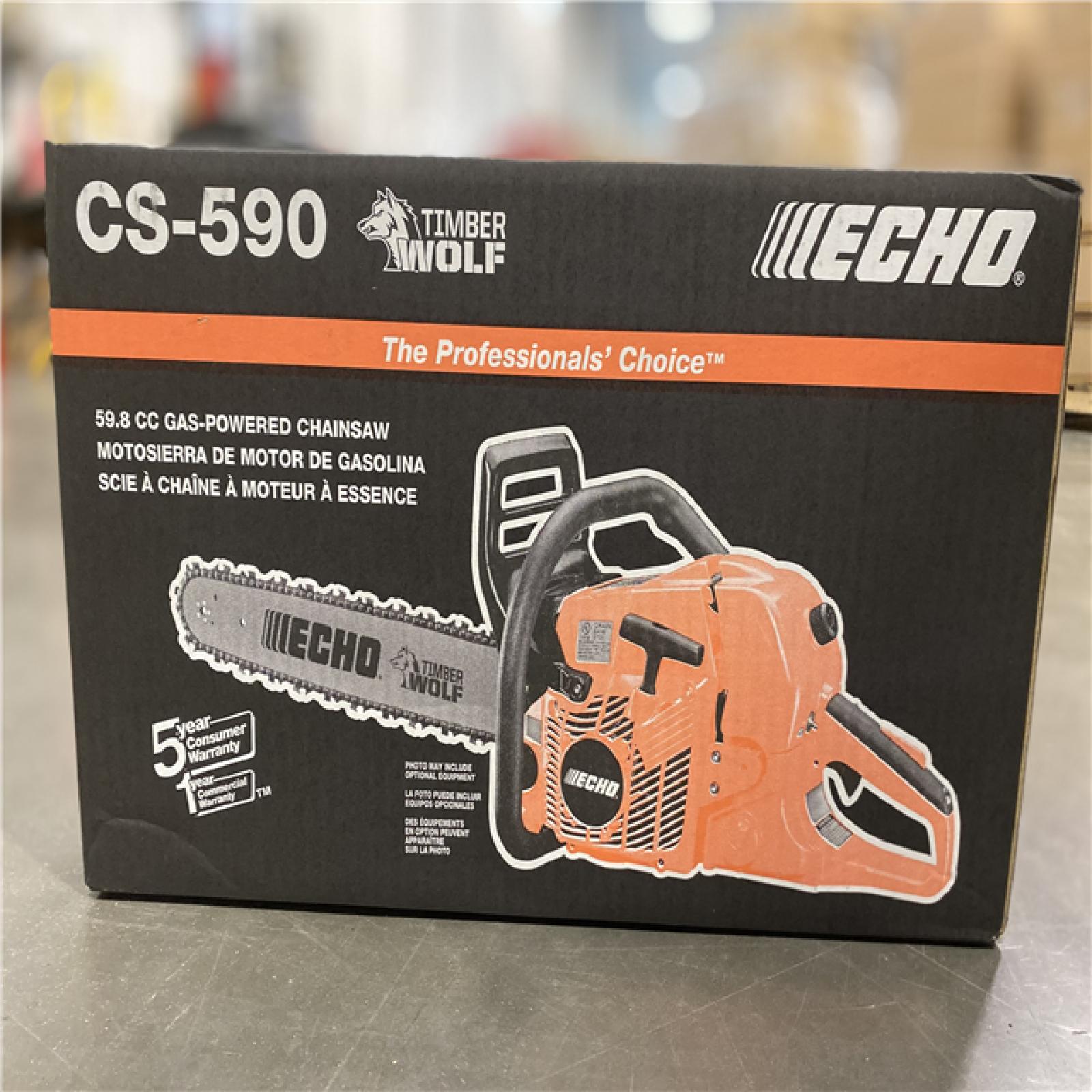 NEW! -  ECHO 24 in. 59.8 cc Gas 2-Stroke Rear Handle Timber Wolf Chainsaw