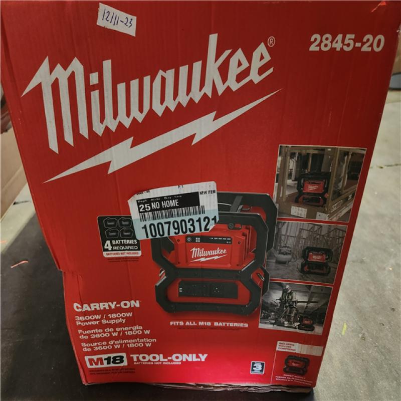 Milwaukee M18 18V Lithium-Ion Cordless 3600-Watt/1800-Watt Battery