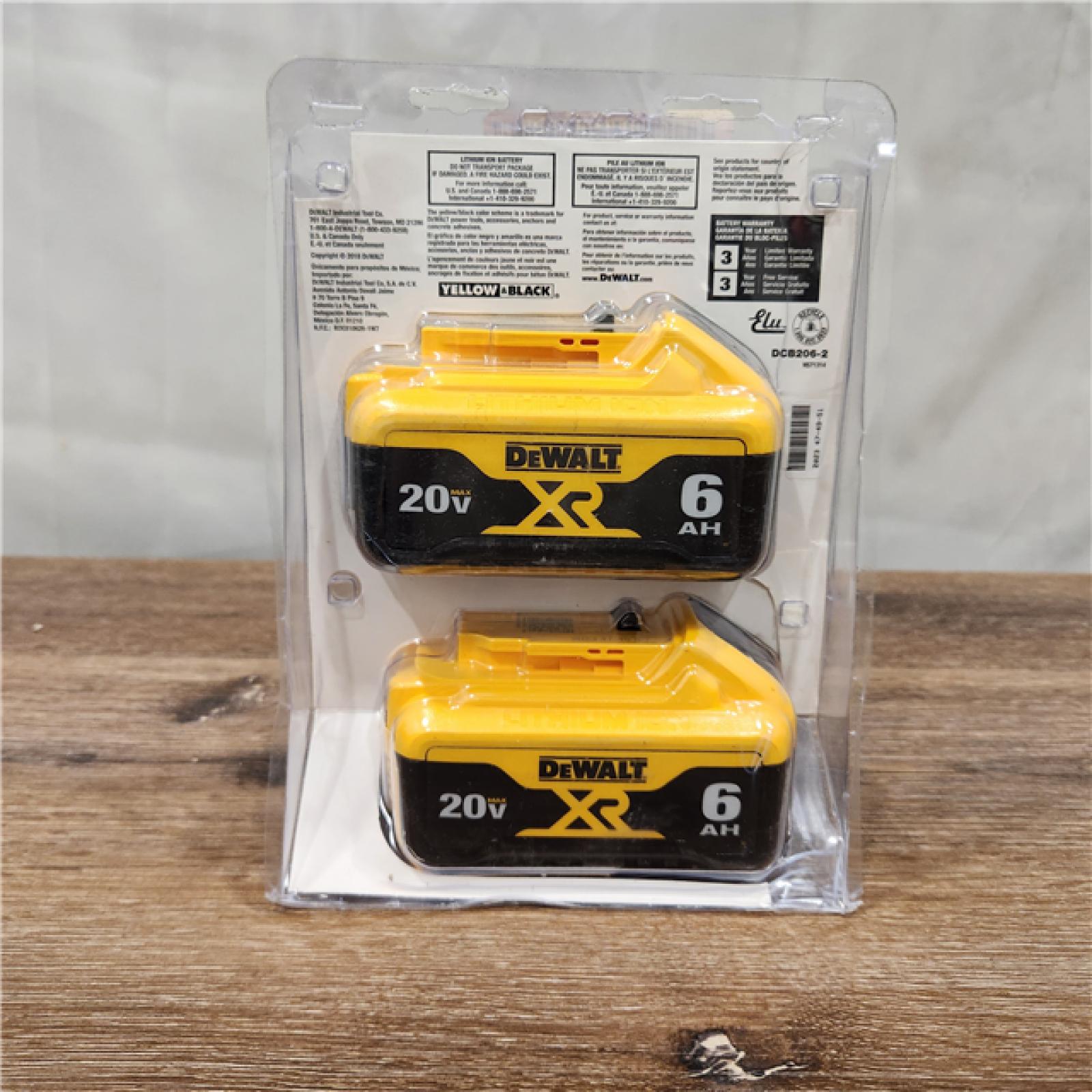 AS-IS DEWALT 20-Volt MAX XR Lithium-Ion Premium Battery Pack 6.0Ah (2-Pack)