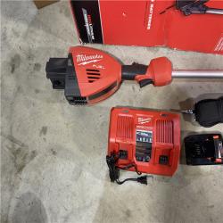 HOUSTON LOCATION -AS-IS M18 FUEL 18V Brushless Cordless 17 in. Dual Battery Straight Shaft String Trimmer with (2) 8.0 Ah Batteries and Charger