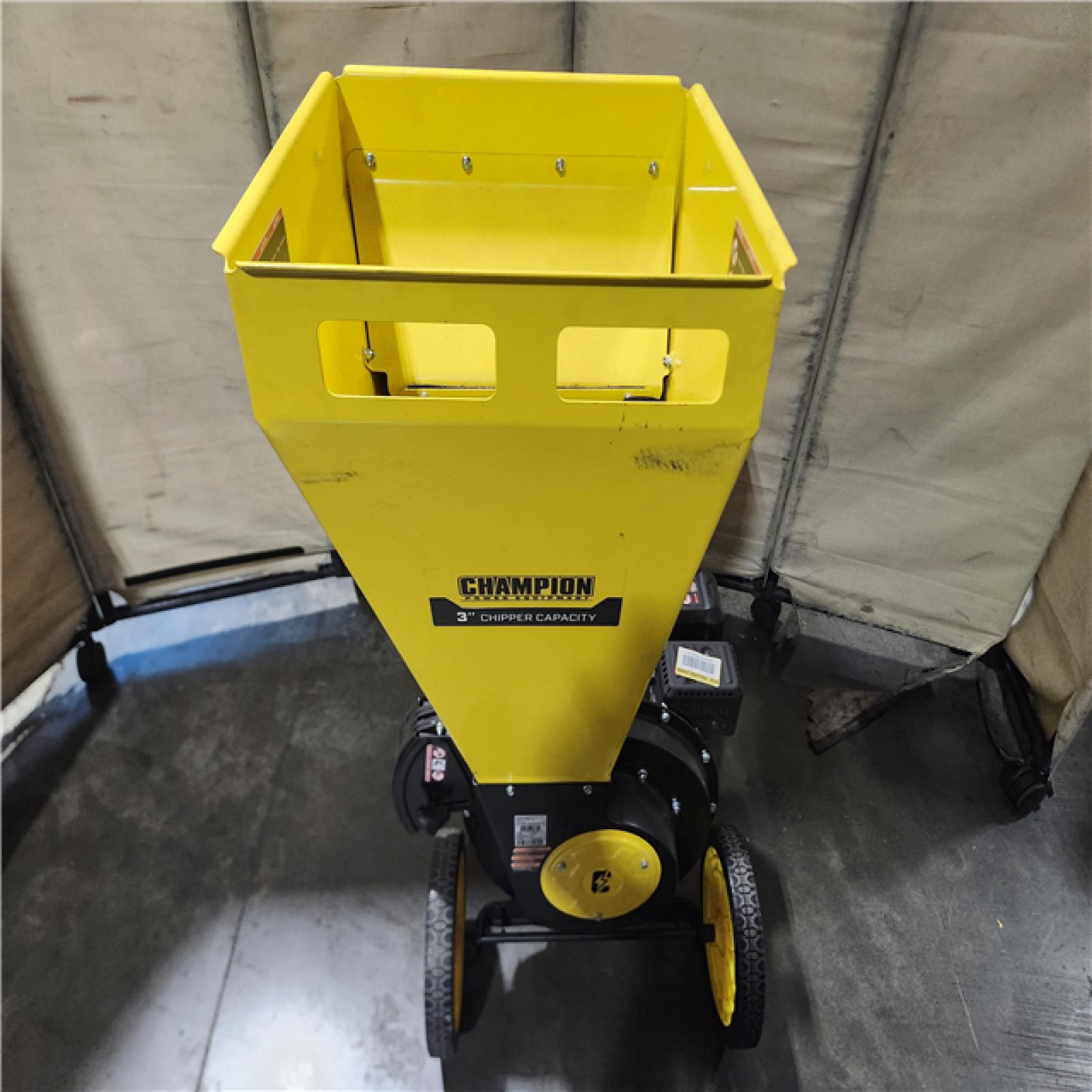 California AS-IS Champion Power Equipment 3 in. Dia 224 Cc 2-in-1 Upright Gas Powered Wood Chipper Shredder