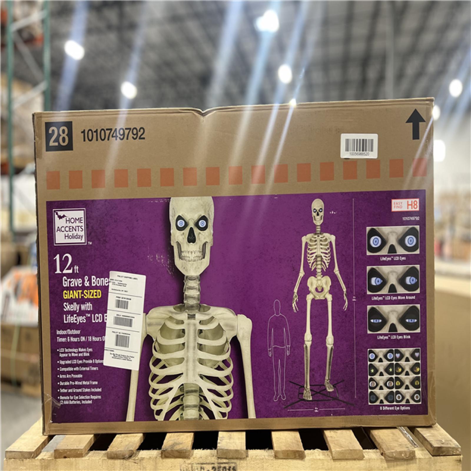 DALLAS LOCATION - Home Accents Holiday 12 ft. Giant-Sized Skelly