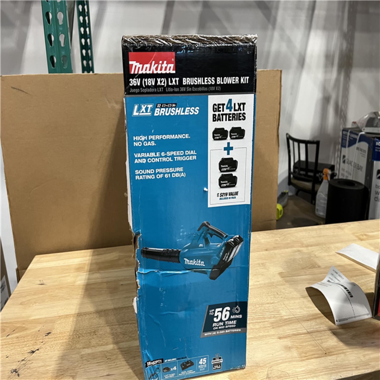 NEW! Makita 120 MPH 473 CFM 18-Volt x2 (36-Volt) LXT Lithium-Ion Brushless Cordless Blower Kit with Four 5.0 Ah Batteries