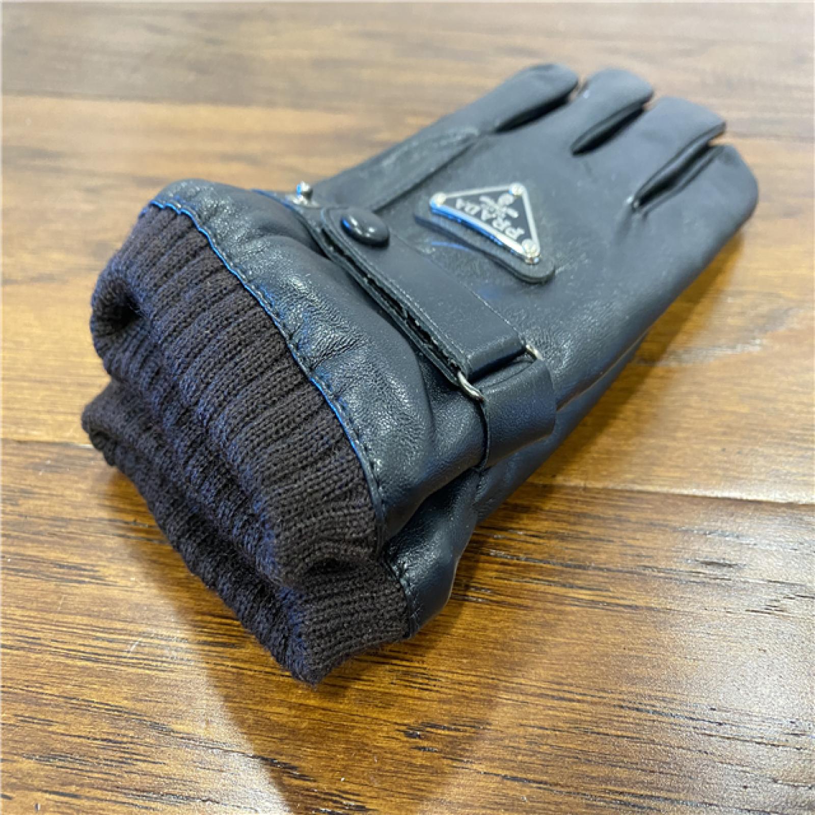 NEW! Prada Men's Suede Sheepskin Gloves - Black - Size 8.5