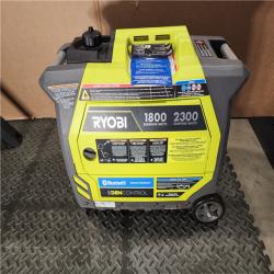 HOUSTON LOCATION - AS-IS RYOBI 2,300-Watt Recoil Start Bluetooth Super Quiet Gasoline Powered Digital Inverter Generator with CO Shutdown Sensor