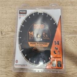 Phoenix Location NEW RIDGID 14 in. Dual-Purpose Walk-Behind Saw Diamond Blade