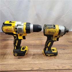 AS-IS 20V MAX Cordless Brushless Hammer Drill/Driver 2 Tool Combo Kit with FLEXVOLT ADVANTAGE