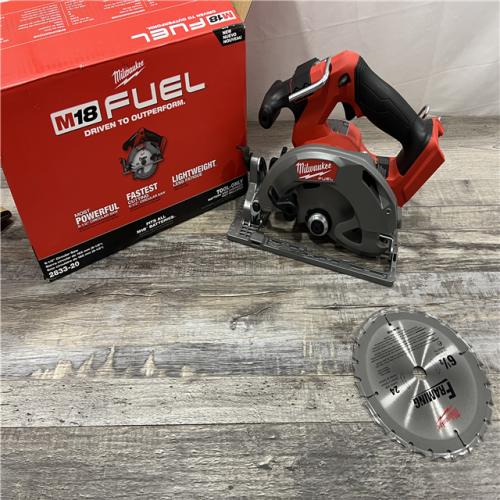 AS-IS MILWAUKEE M18 FUEL 18V Lithium-Ion Brushless Cordless 6-1/2 in. Circular Saw (Tool-Only)