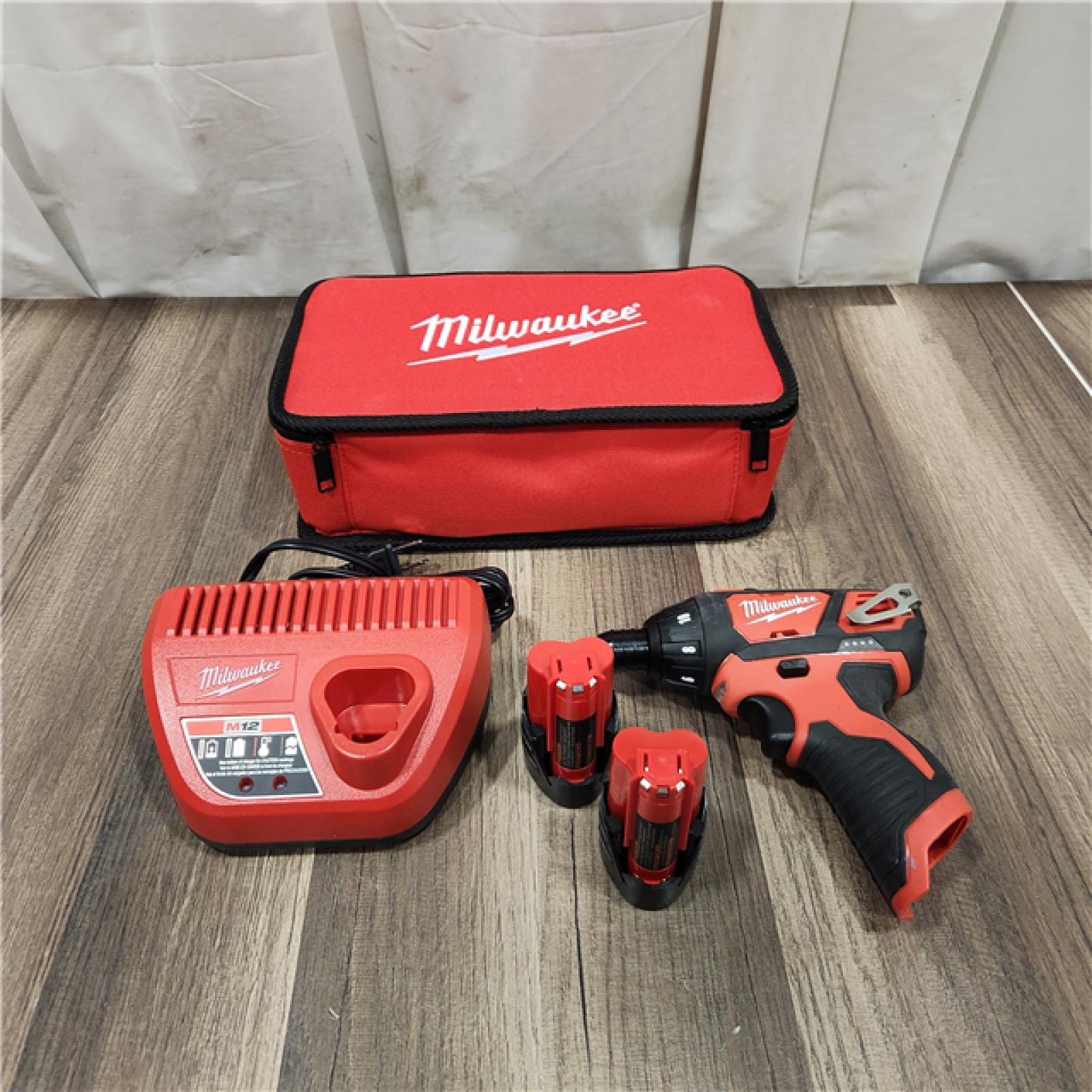 AS IS Milwaukee 2401-22 - M12 12V Cordless Screwdriver Kit