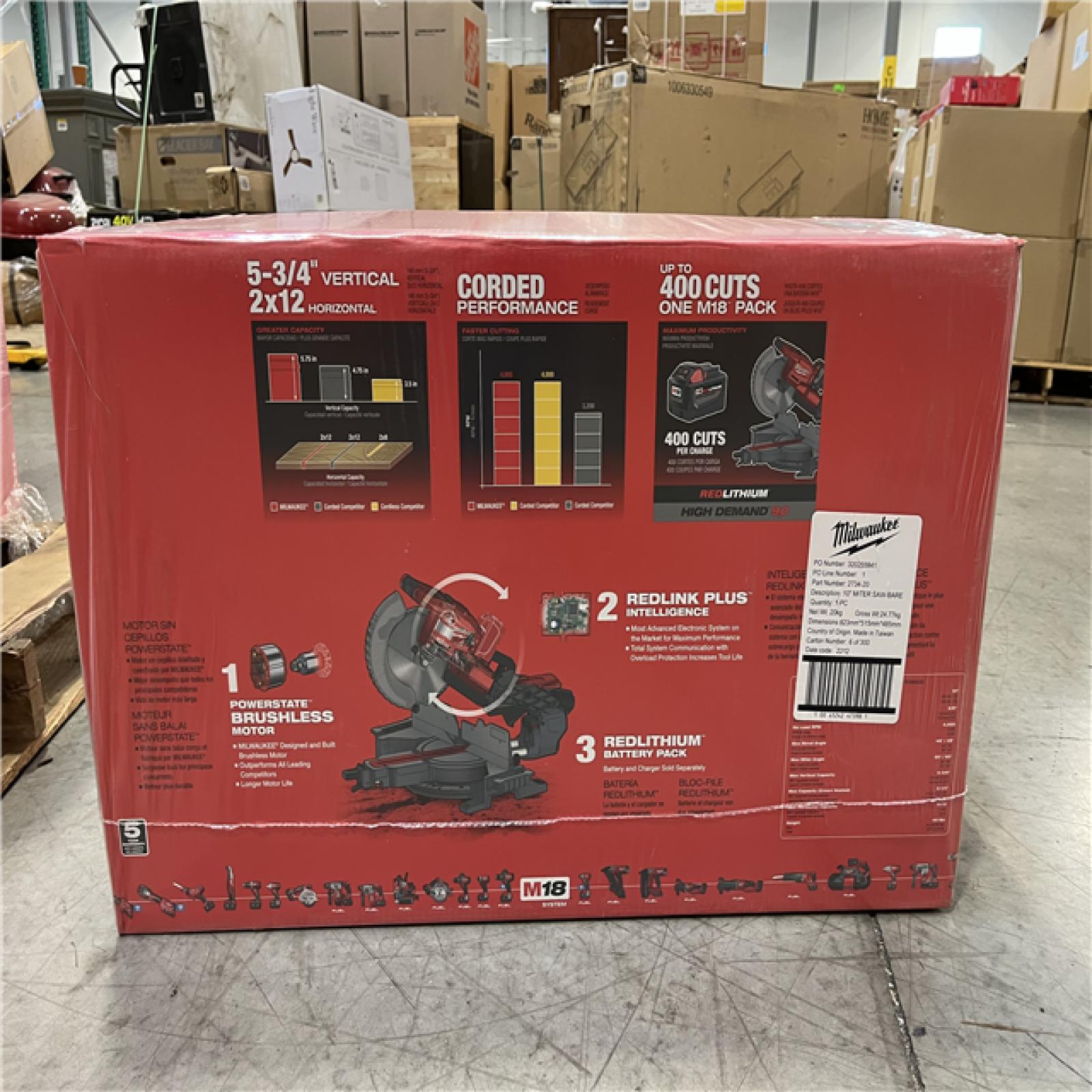 DALLAS LOCATION - NEW! Milwaukee FUEL 18V Lithium-Ion Brushless Cordless 10 in. Dual Bevel Sliding Compound Miter Saw (Tool-Only)