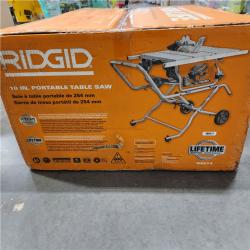 Dallas Location - NEW-  RIDGID 15 Amp 10 in. Portable Corded Pro Jobsite Table Saw with Stand