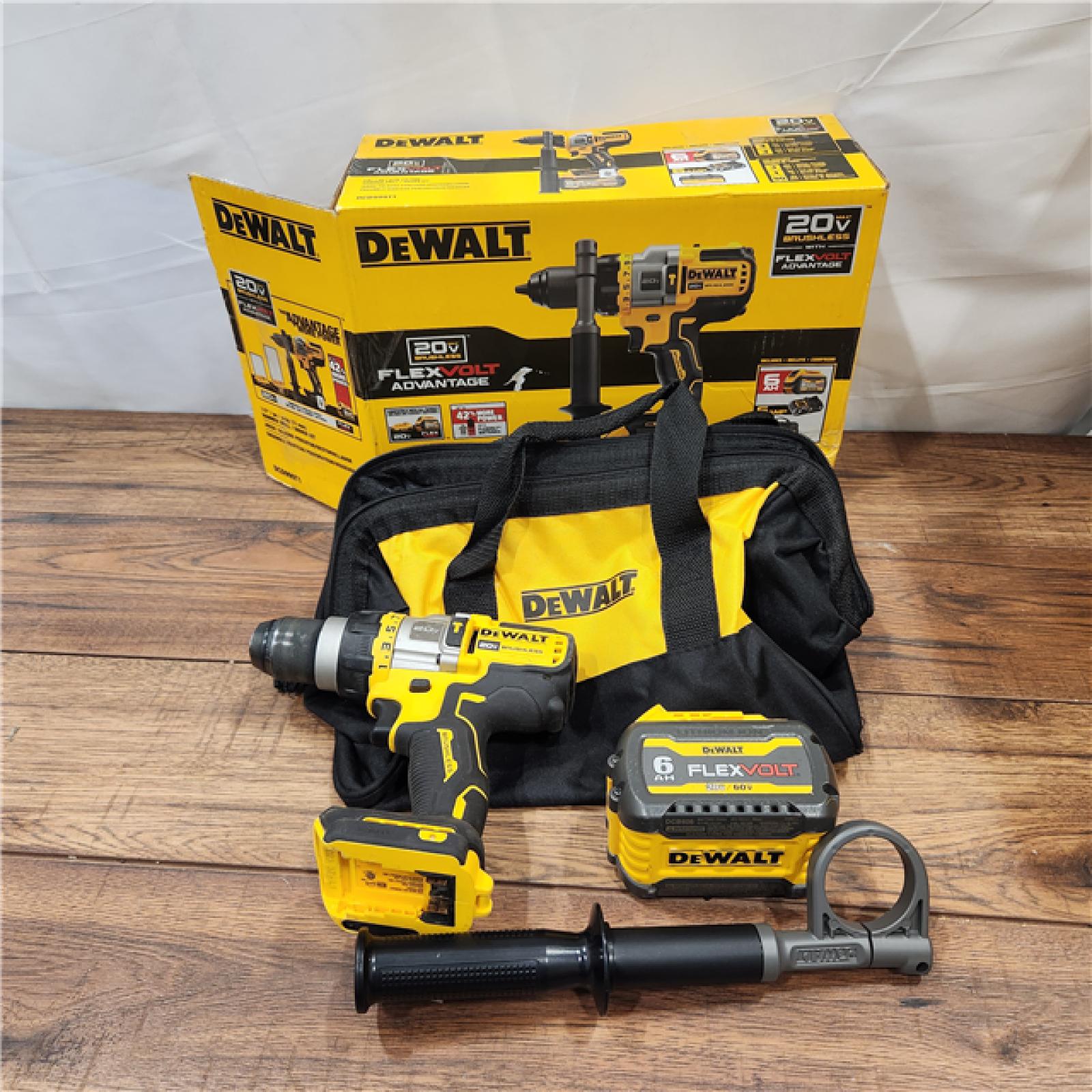 AS-IS Dewalt FLEXVOLT 20 Volt 1/2 in. Brushless Cordless Hammer Drill/Driver Kit (Battery & Charger)