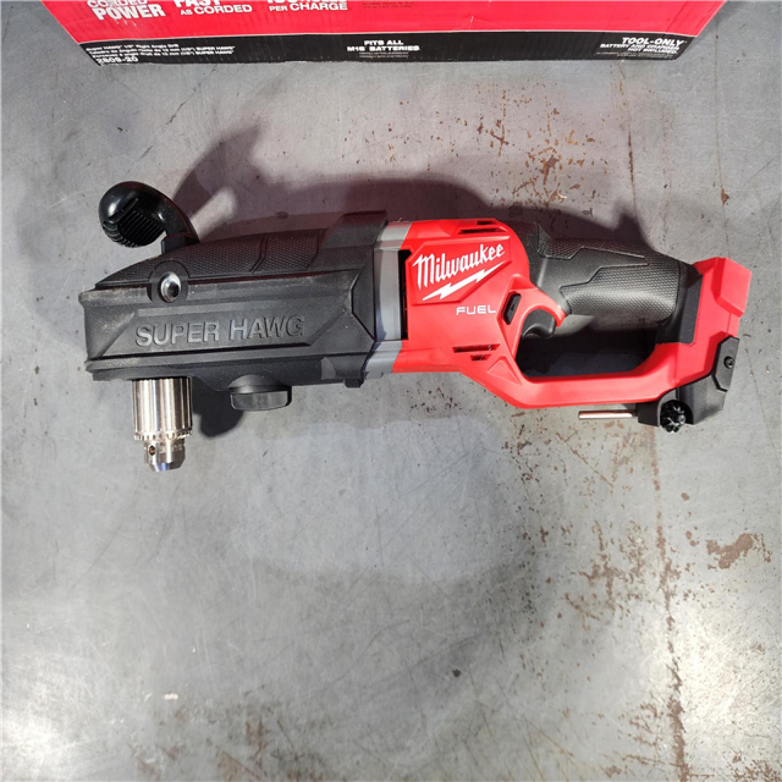 HOUSTON LOCATION - AS-IS Milwaukee M18 18V Fuel 1/2  Right Angle Drill Super Hawg Cordless Lithium-Ion 2809-20