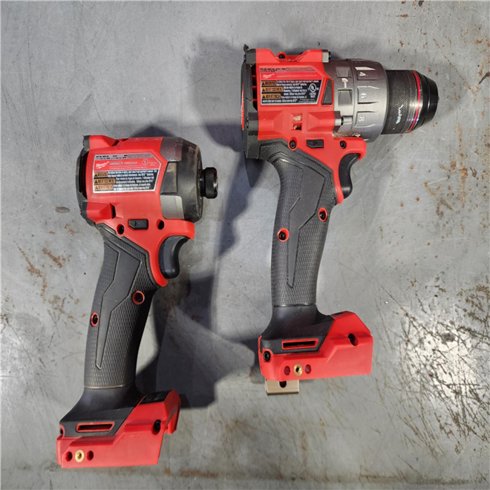 HOUSTON LOCATION - AS-IS Milwaukee M18 FUEL 18V Lithium-Ion Brushless Cordless Hammer Drill and Impact Driver Combo Kit (2-Tool) with 2 Batteries