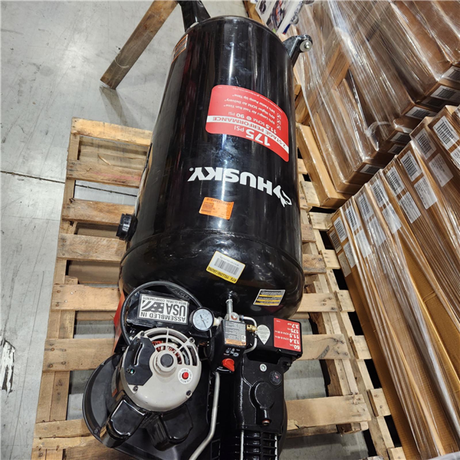 Dallas Location - As-Is Husky C603H Stationary Electric Air Compressor