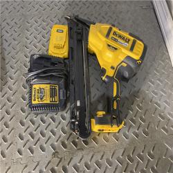 Houston location AS-IS DEWALT 20V MAX XR 15 Ga. Cordless 34 Deg Nailer 20 V