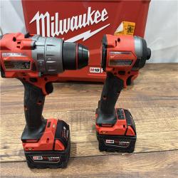 AS-IS Milwaukee M18 FUEL 18V Lithium-Ion Brushless Cordless Hammer Drill and Impact Driver Combo Kit (2-Tool) with 2 Batteries