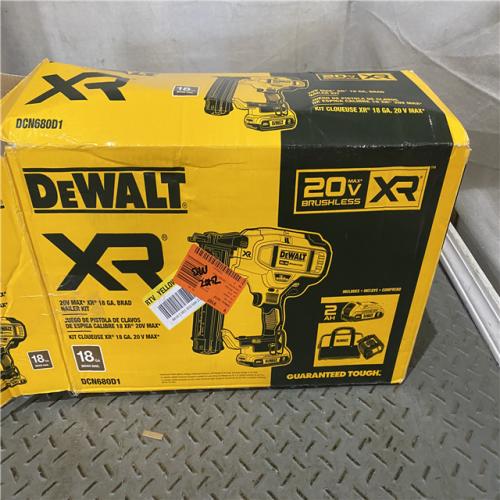 Houston location AS-IS DEWALT 20V MAX XR 18 Gauge Brad Nailer Kit ONLY CHARHER