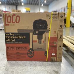 DALLAS LOCATION - LOCO 22.5 in. SmartTemp Kettle Charcoal Grill in Black with Cart