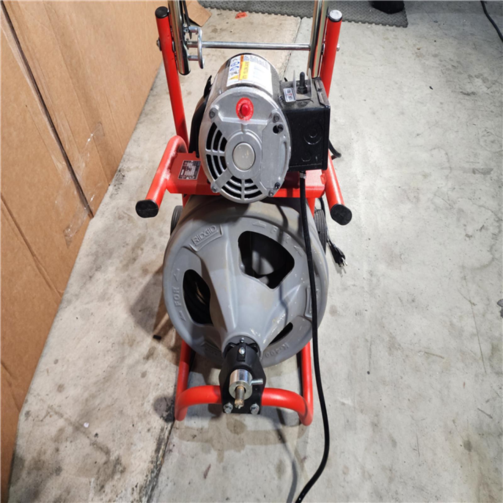 HOUSTON LOCATION - AS-IS Ridgid 26998 K-400 Drum Machine with C-45 IW Cable Gloves