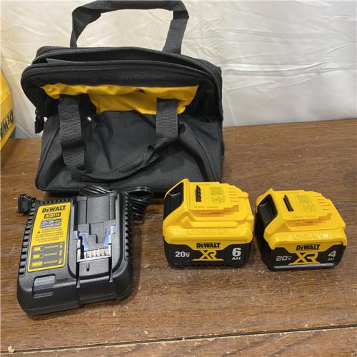 AS-ISDEWALT 20V MAX Lithium-Ion 6.0Ah and 4.0Ah Battery and Charger Starter Kit