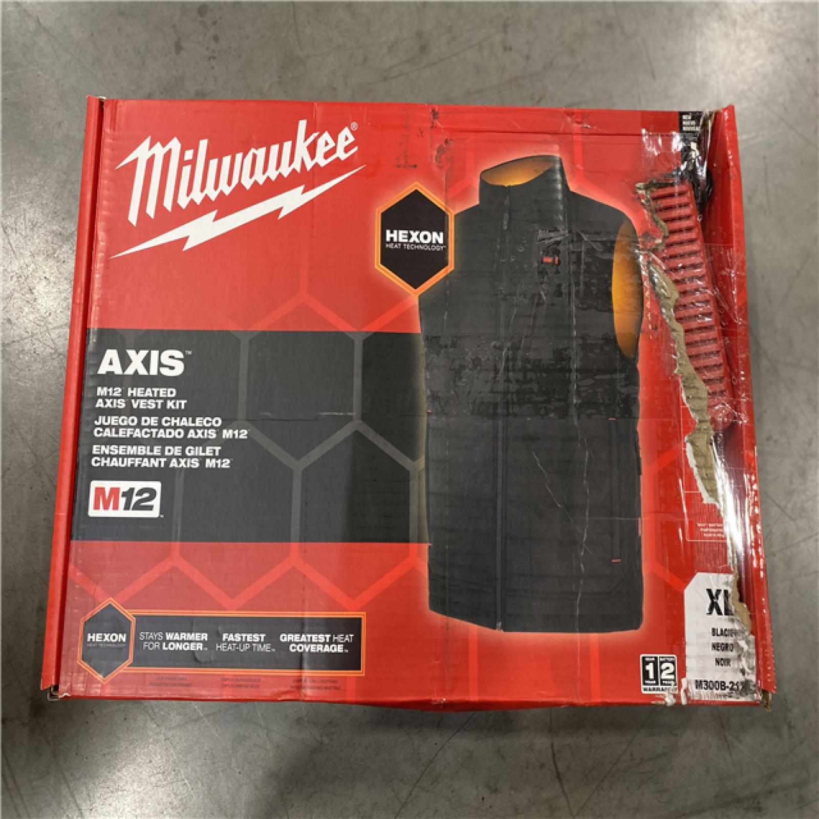 NEW! - Milwaukee Men's X-Large M12 12-Volt Lithium-Ion Cordless Axis Black Heated Vest Kit with (1) 2.0 Ah Battery and Charger