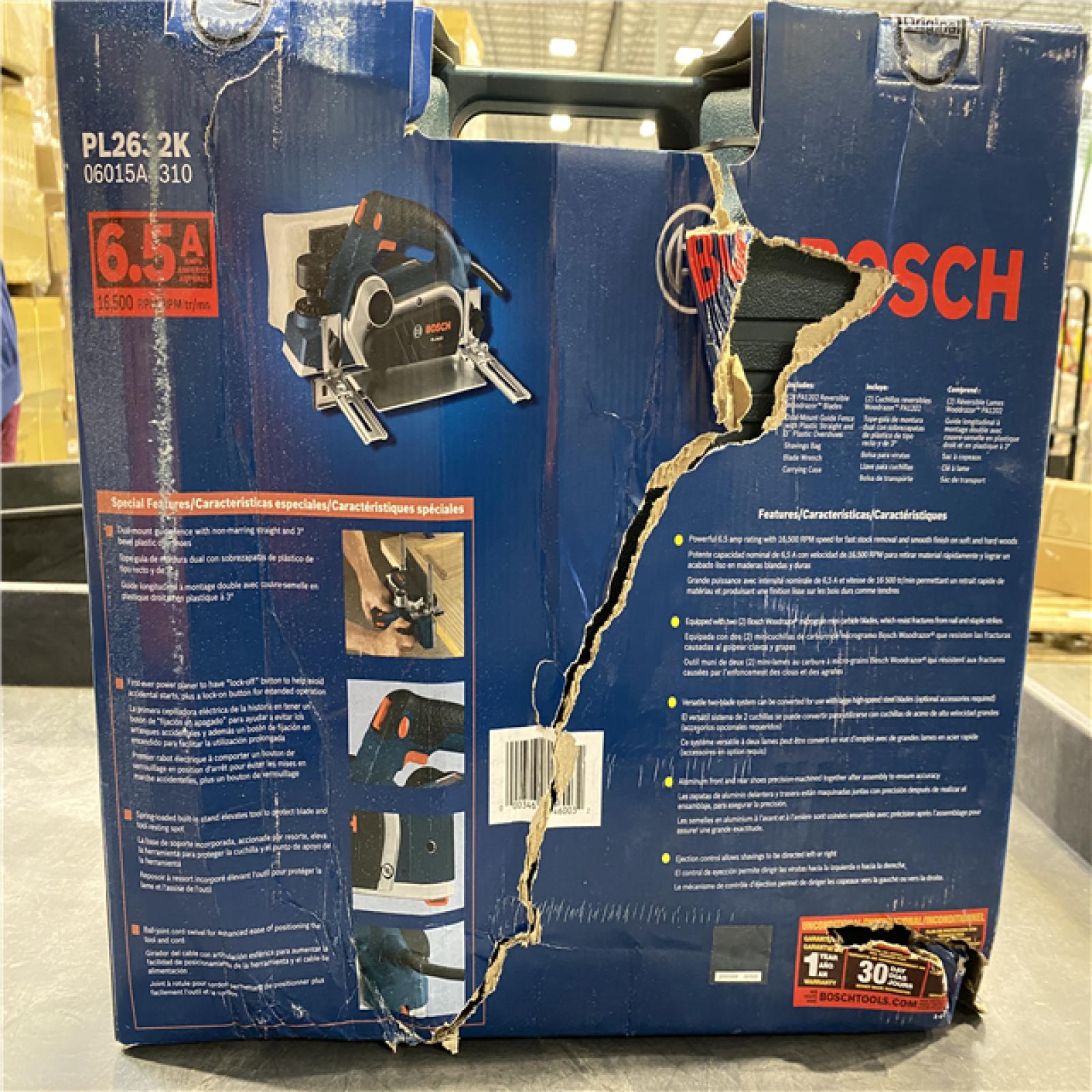 NEW! - Bosch 6.5 Amp 3-1/4 in. Corded Planer Kit with 2 Reversible Woodrazor Micrograin Carbide Blades and Carrying Case