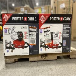 DALLAS LOCATION - Porter-Cable 6 Gal. Portable Electric Air Compressor with 16-Gauge, 18-Gauge and 23-Gauge Nailer 3 Tool Combo Kit PALLET - (4 UNITS)