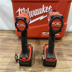 AS IS Milwaukee M18 FUEL 18V Lithium-Ion Brushless Cordless Hammer Drill and Impact Driver Combo Kit (2-Tool) with 2 Batteries