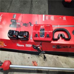 HOUSTON LOCATION - AS-IS (APPEARS LIKE NEW) Milwaukee M18 FUEL 18V Brushless Cordless 17 in. Dual Battery Straight Shaft String Trimmer Kit