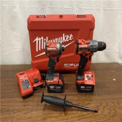 AS-IS Milwaukee M18 FUEL 18V Lithium-Ion Brushless Cordless Hammer Drill and Impact Driver Combo Kit (2-Tool) with 2 Batteries