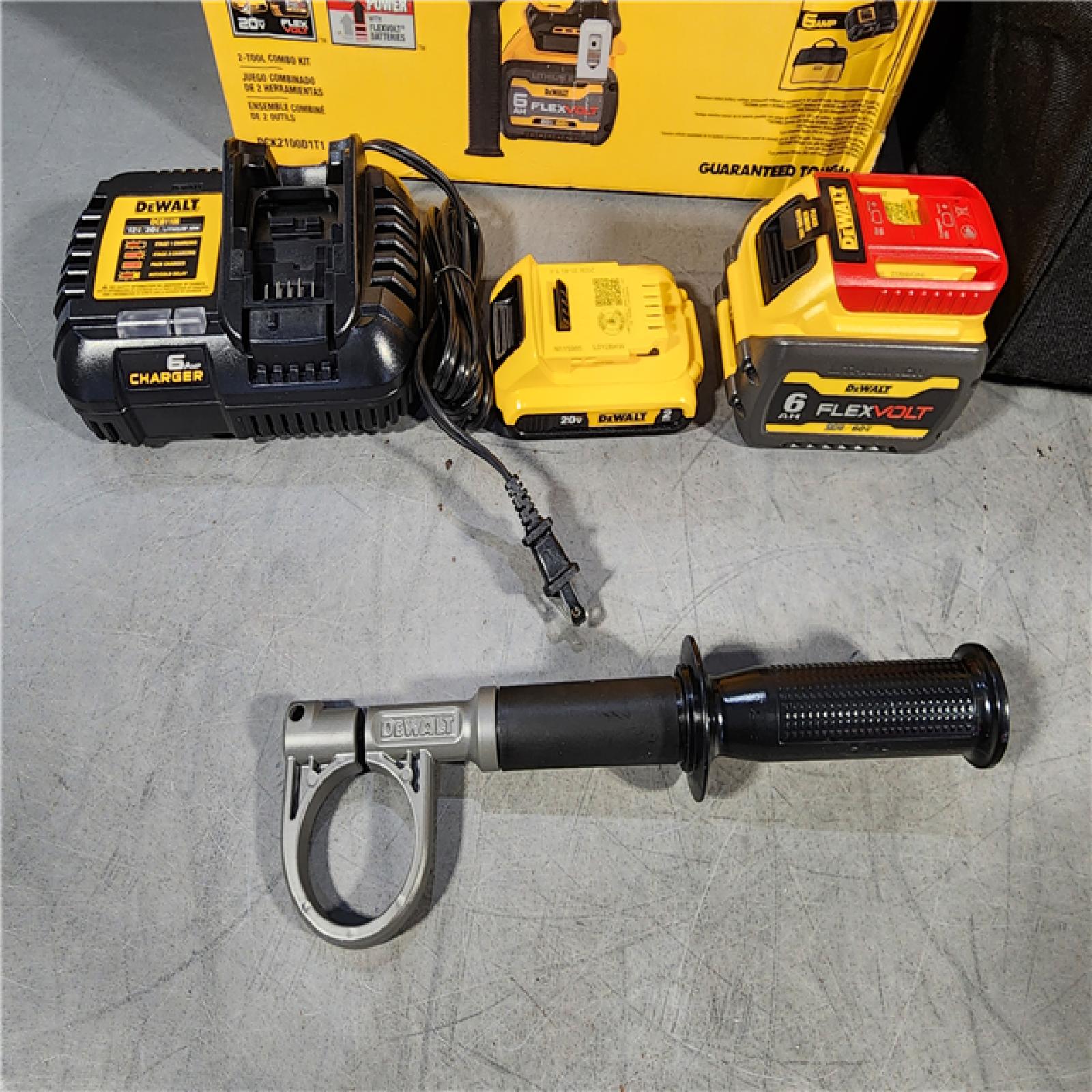 HOUSTON LOCATION - AS-IS (APPEARS LIKE NEW) DEWALT 20V MAX Cordless Brushless Hammer Drill/Driver 2 Tool Combo Kit with FLEXVOLT ADVANTAGE