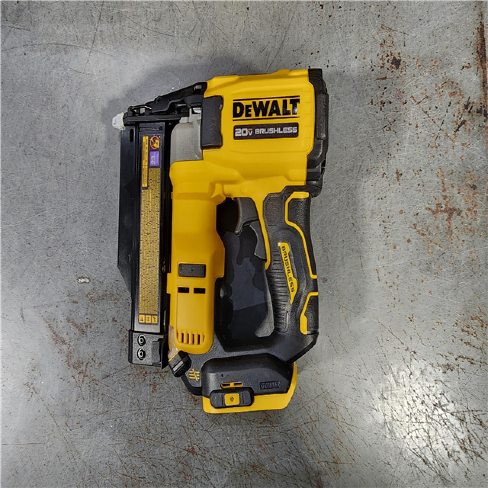 HOUSTON LOCATION - AS-IS DEWALT ATOMIC 20V MAX Lithium Ion Cordless 23 Gauge Pin Nailer Kit with 3.0Ah Battery and Charger (NO TOOL BAG)