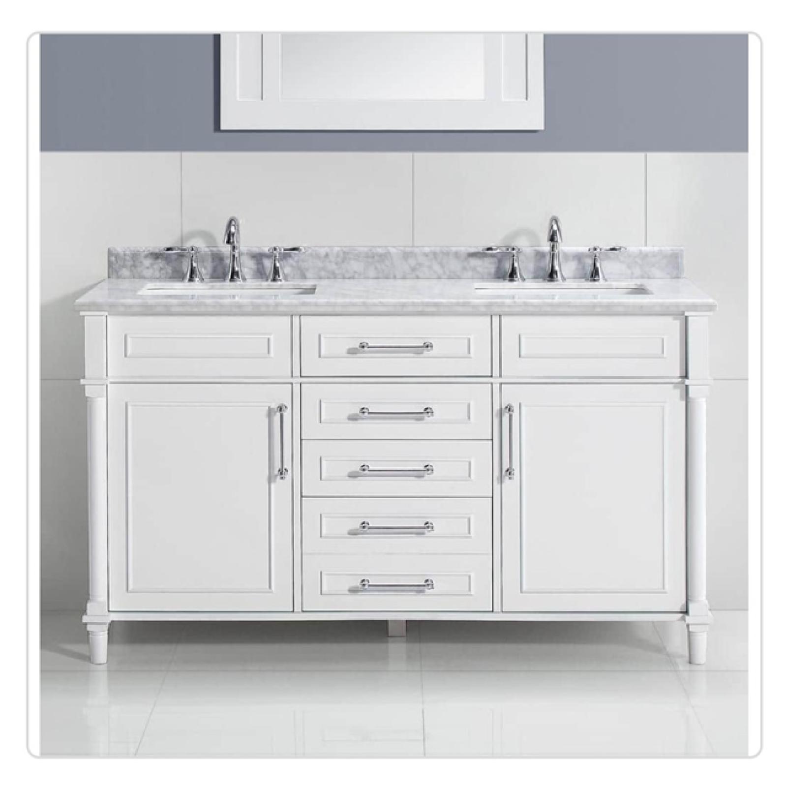 DALLAS LOCATION - AS-IS HOME DECORATORS ABERDEEN 60 VANITY (LOT OF 27)