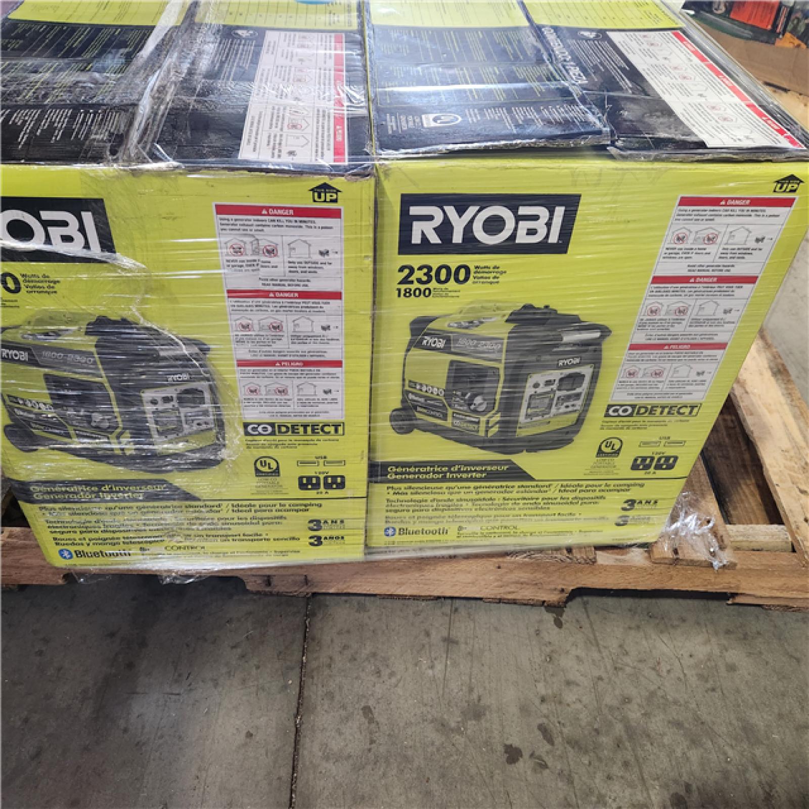 Dallas Location - As-Is Ryobi 2300 WATT BLUETOOTH INVERTER GENERATOR (Lot Of 2)