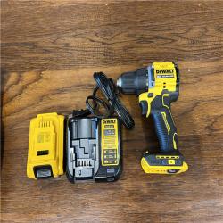 AS-IS DEWALT ATOMIC 20-Volt Lithium-Ion Cordless Compact 1/2 in. Drill/Driver Kit with 2.0Ah Battery, Charger and Bag