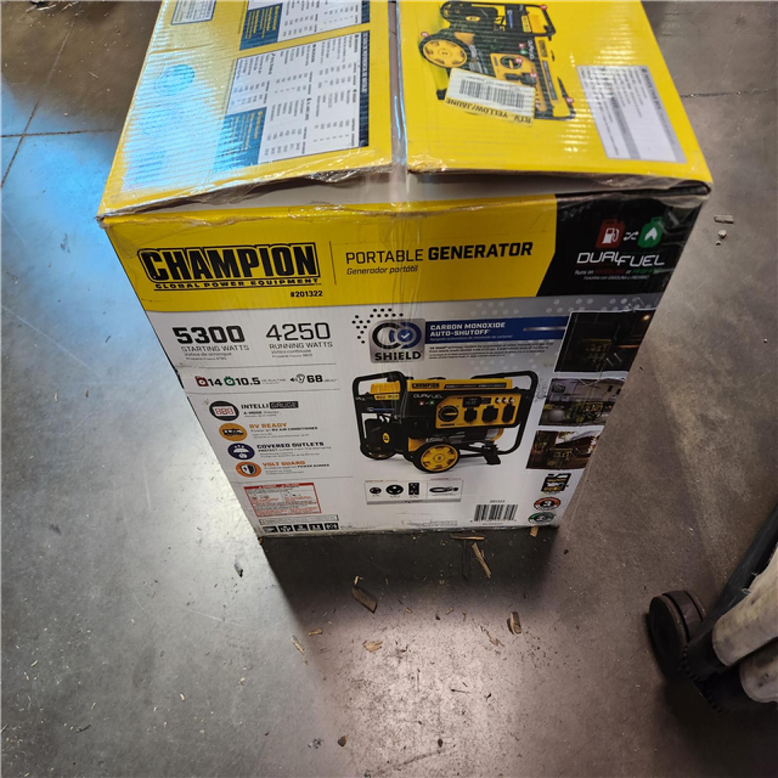 California AS-IS Champion Power Equipment 4250-Watt Recoil Start Duel Fuel Generator