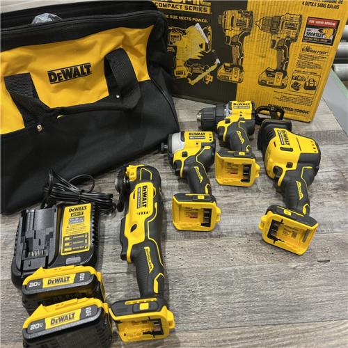 AS-IS DeWalt 20V MAX ATOMIC Cordless Brushless 4 Tool Combo Kit