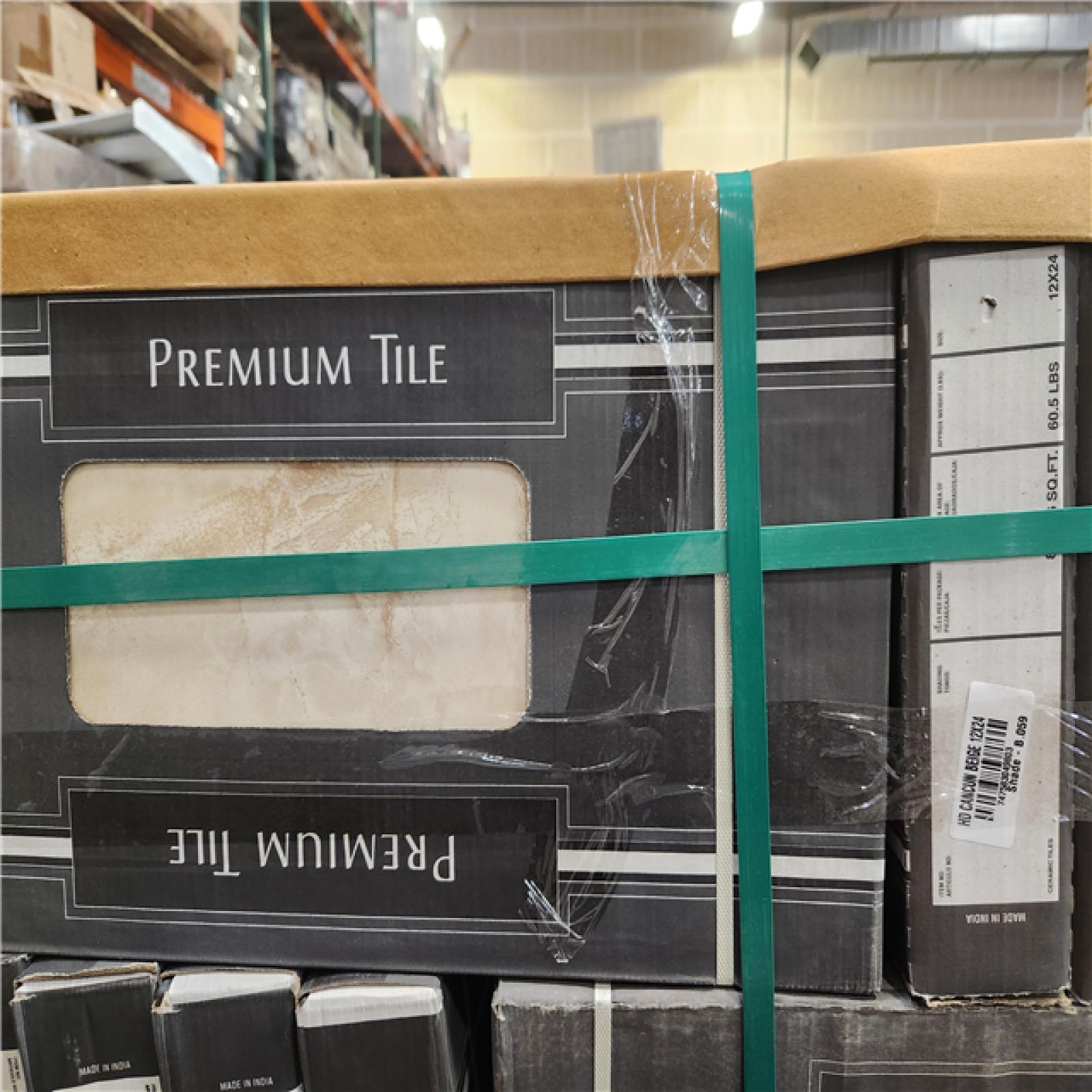 Phoenix Location Pallet of MSI Cancun Beige 12 in. x 24 in. Matte Ceramic Stone Look Floor and Wall Tile (16 sq. ft./Case)(28 Boxes - 448 sqft)