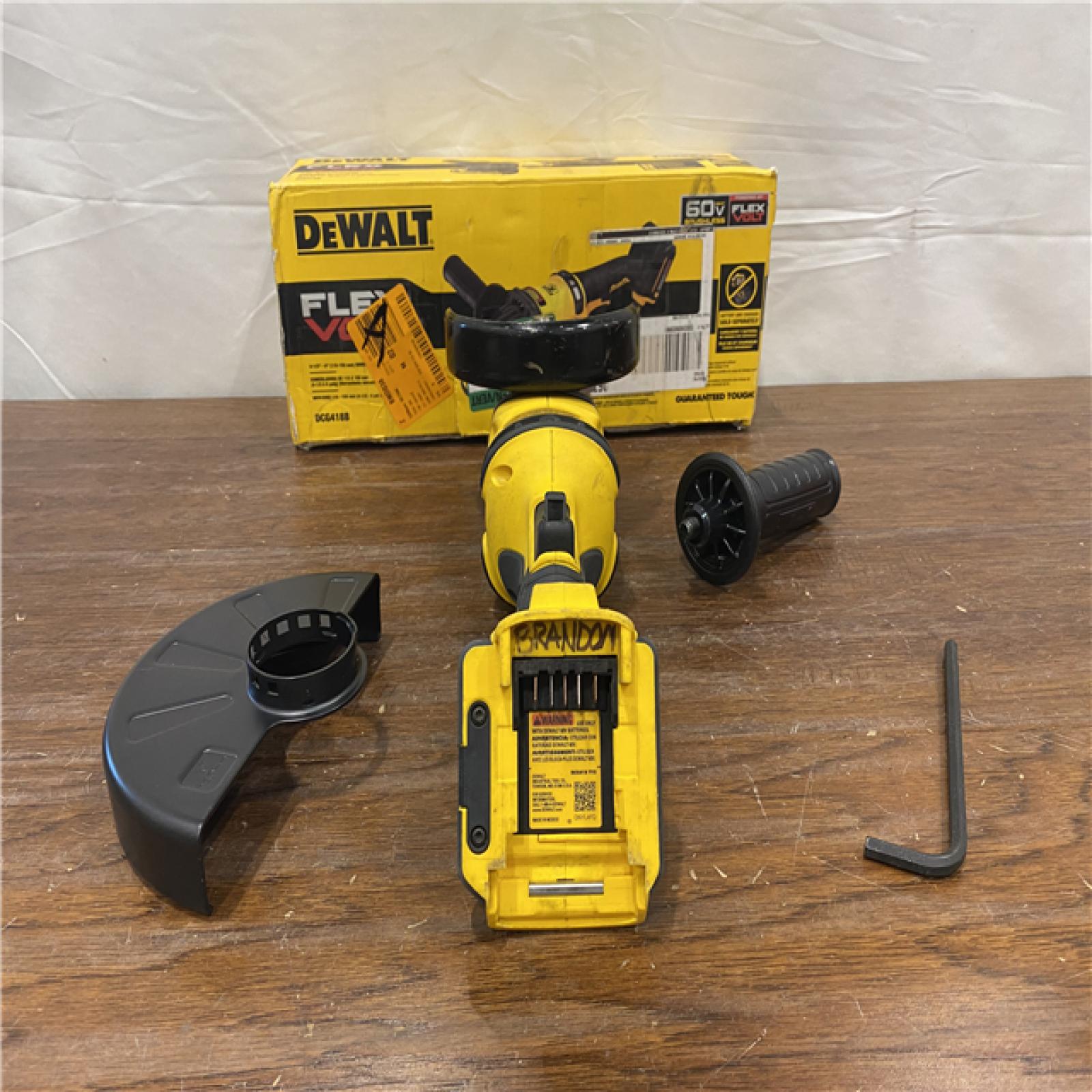 AS-IS FLEXVOLT 60V MAX Cordless Brushless 4.5 in. to 6 in. Small Angle Grinder with Kickback Brake (Tool Only)